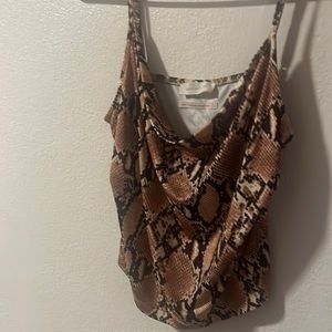 Snake skin print spaghetti strap